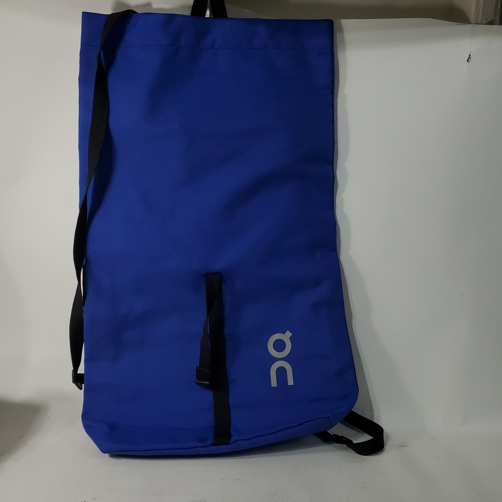 On Cloud Running Backpack Blue Sports Gym Bag Drawstring Adjustable 21x14